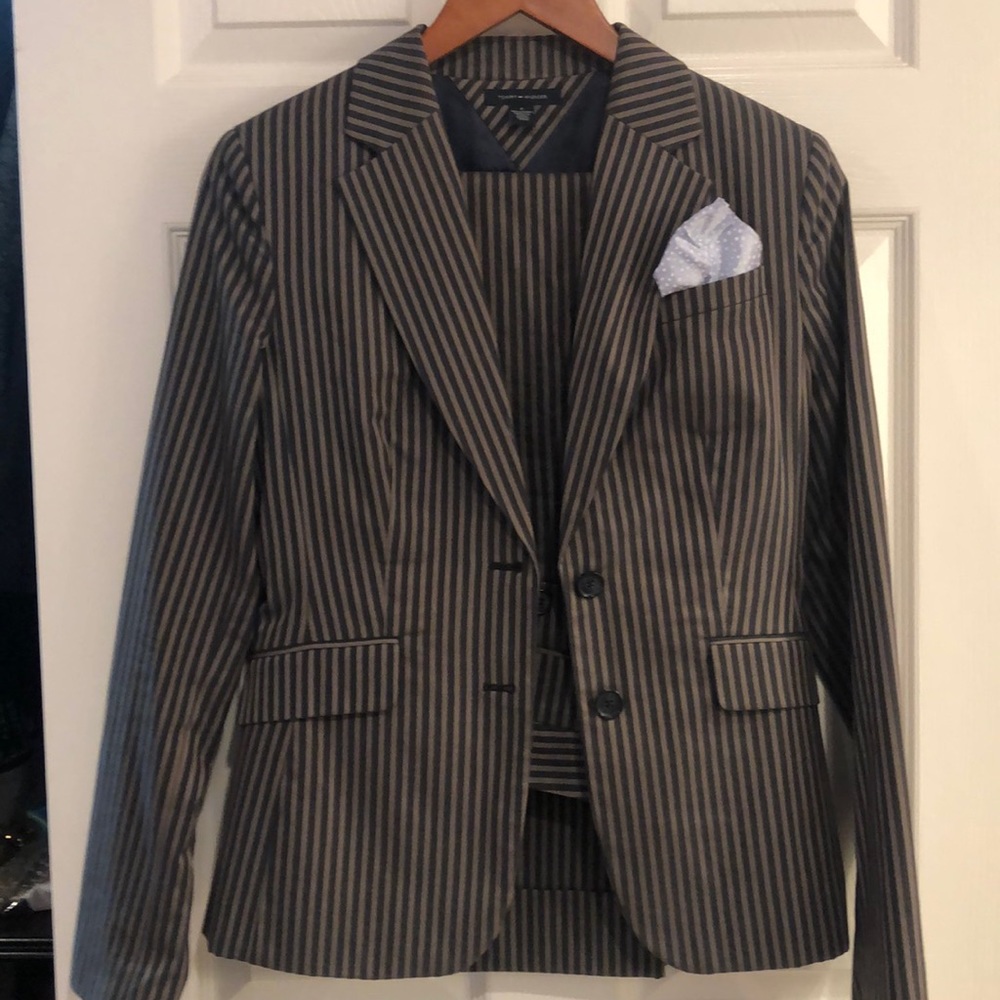 EUC Tommy Hilfiger striped suit